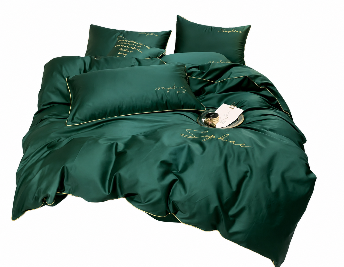 Lenjerie de pat Premium Verde Smarald 200x220 cm – Eleganță, Confort și Rafinament